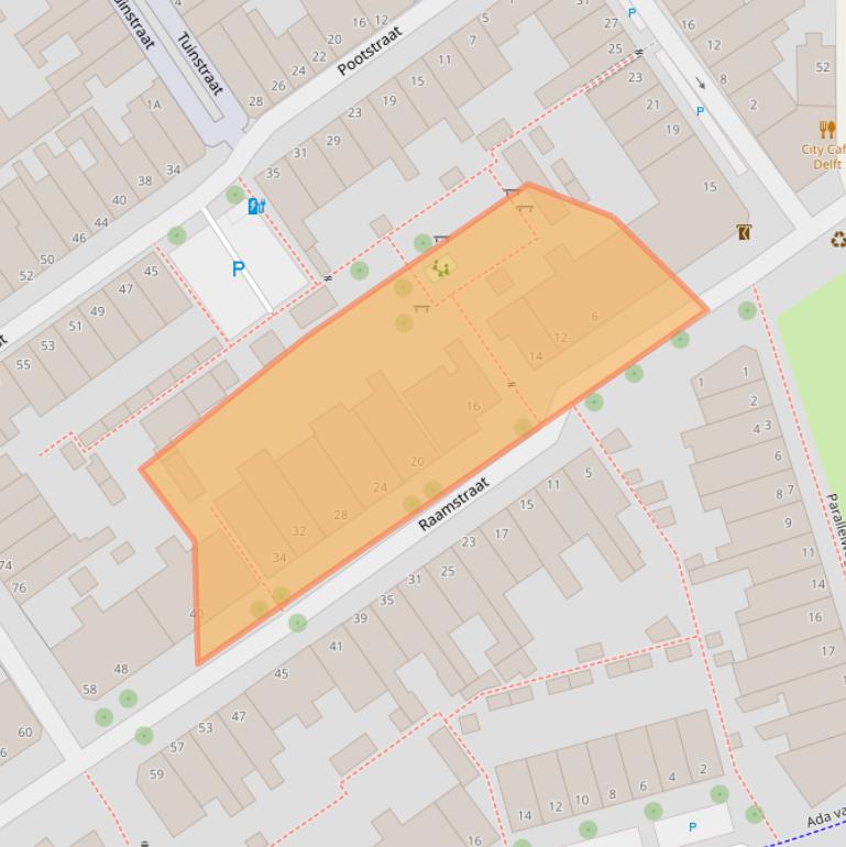 Kaart van postcodegebied 2613SC.