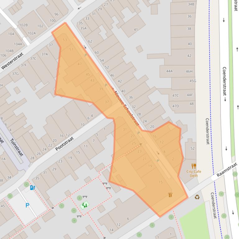 Kaart van postcodegebied 2613SH.