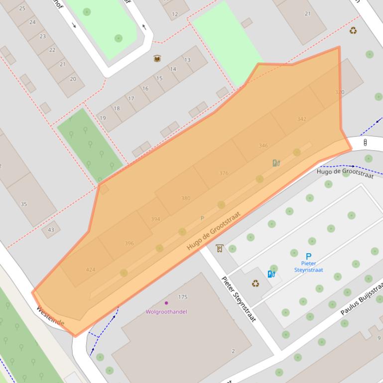 Kaart van postcodegebied 2613VD.