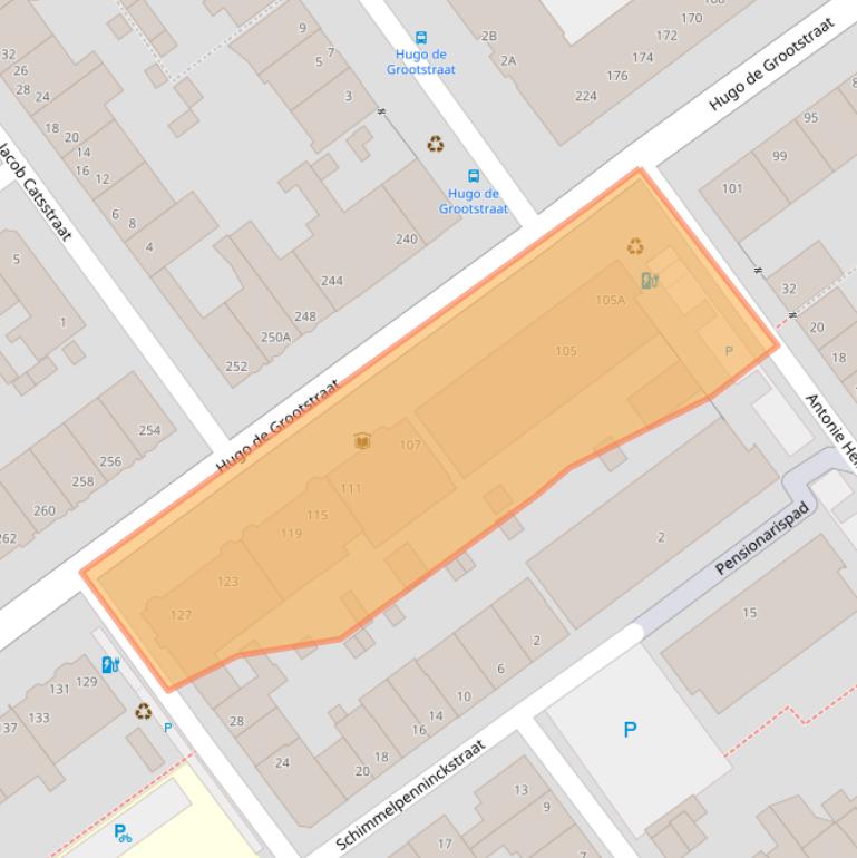 Kaart van postcodegebied 2613VR.