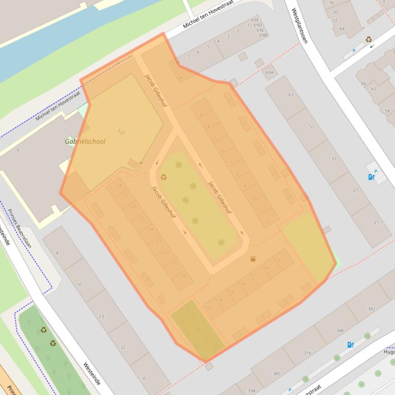 Kaart van postcodegebied 2613VW.