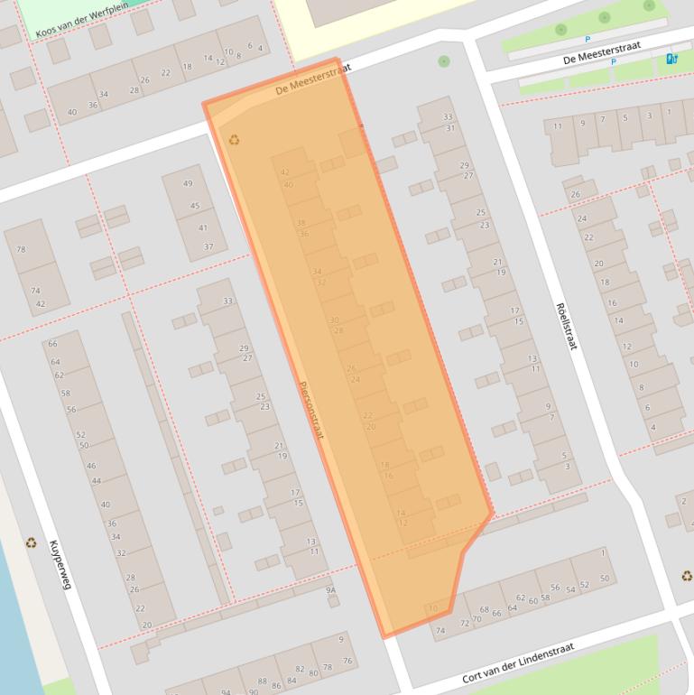 Kaart van postcodegebied 2613WC.
