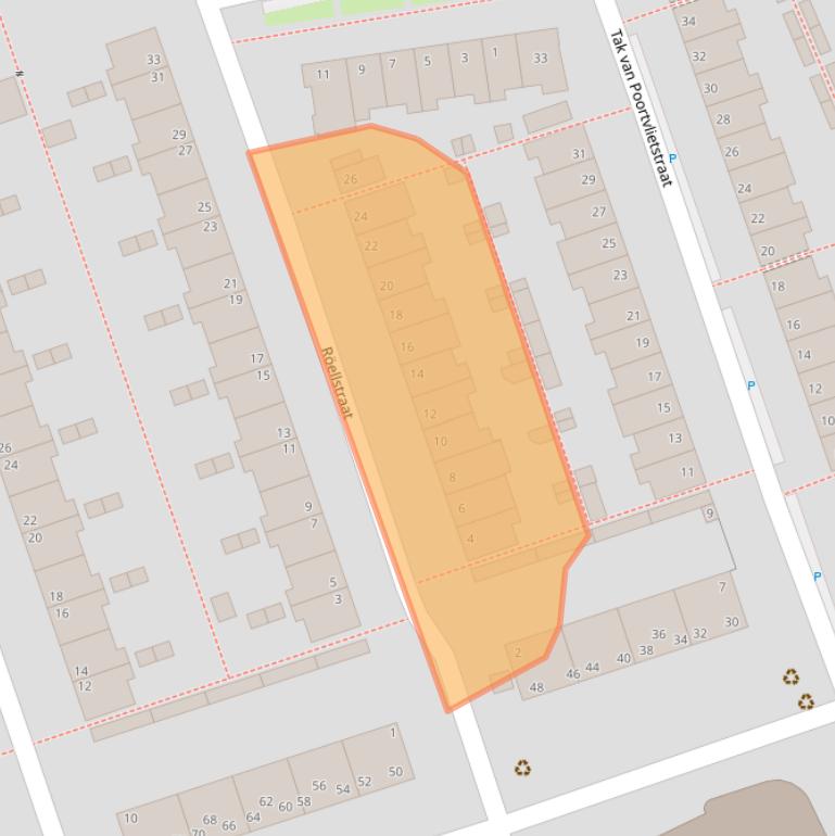 Kaart van postcodegebied 2613WE.