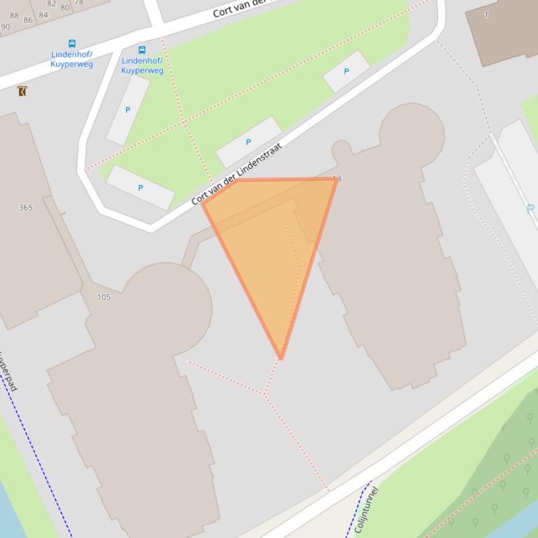 Kaart van postcodegebied 2613WV.