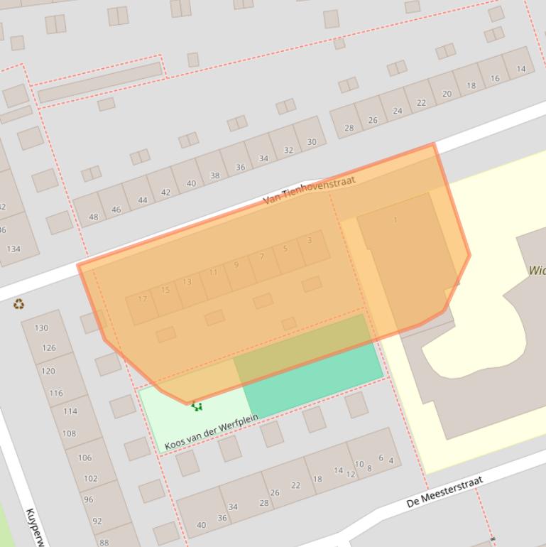 Kaart van postcodegebied 2613XC.