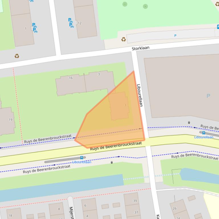 Kaart van postcodegebied 2613XR.