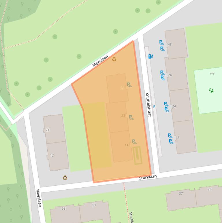 Kaart van postcodegebied 2613XW.