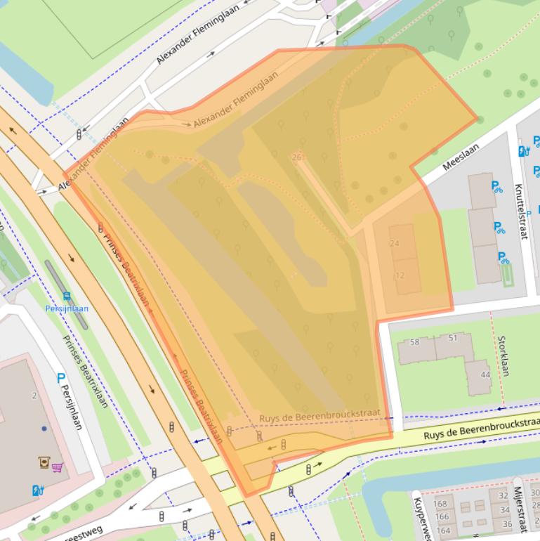 Kaart van postcodegebied 2613ZD.