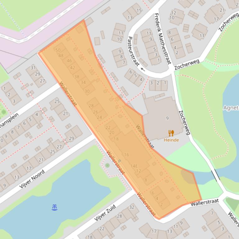 Kaart van postcodegebied 2613ZS.