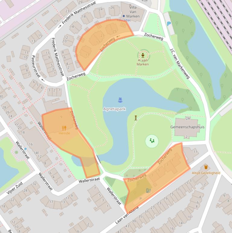 Kaart van postcodegebied 2613ZT.