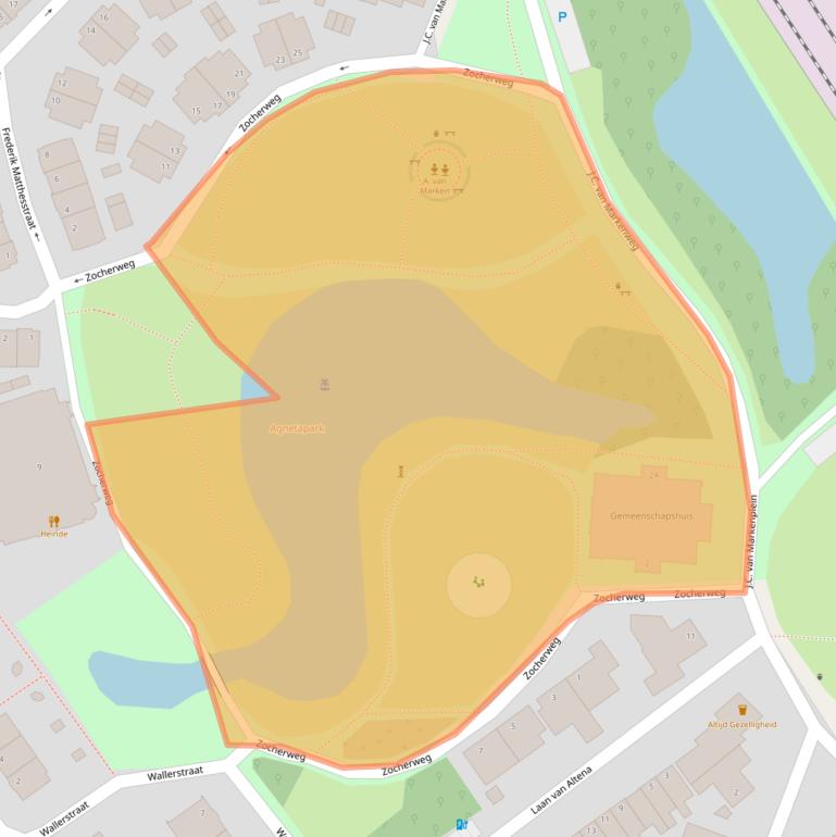 Kaart van postcodegebied 2613ZV.