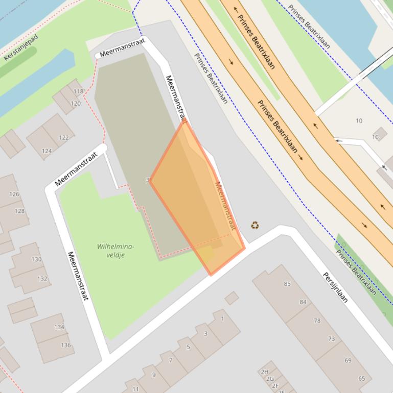 Kaart van postcodegebied 2614AJ.