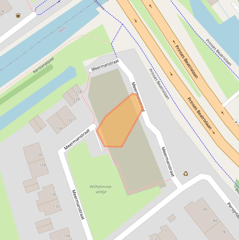 Kaart van postcodegebied 2614AK.