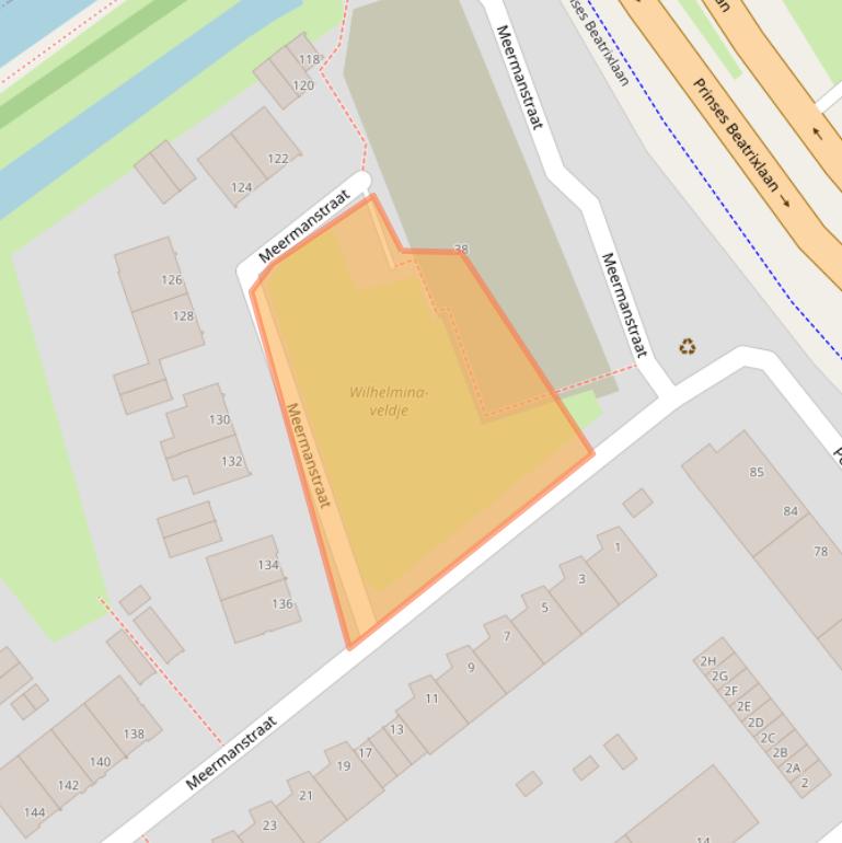 Kaart van postcodegebied 2614AL.