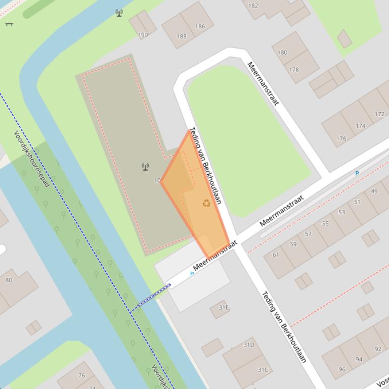 Kaart van postcodegebied 2614AW.