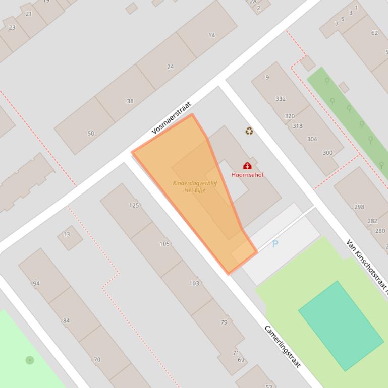 Kaart van postcodegebied 2614BE.