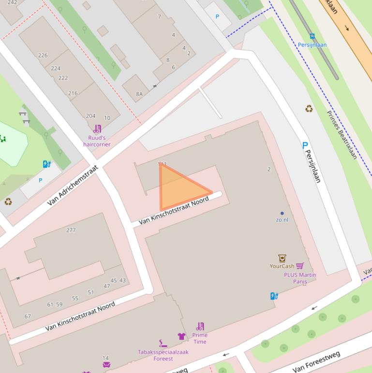 Kaart van postcodegebied 2614BK.