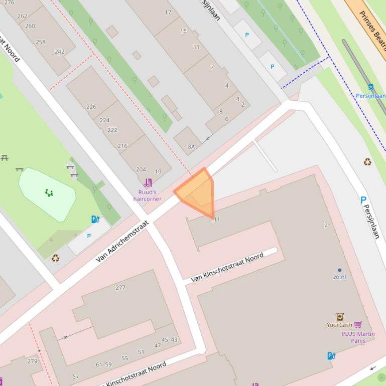 Kaart van postcodegebied 2614BM.