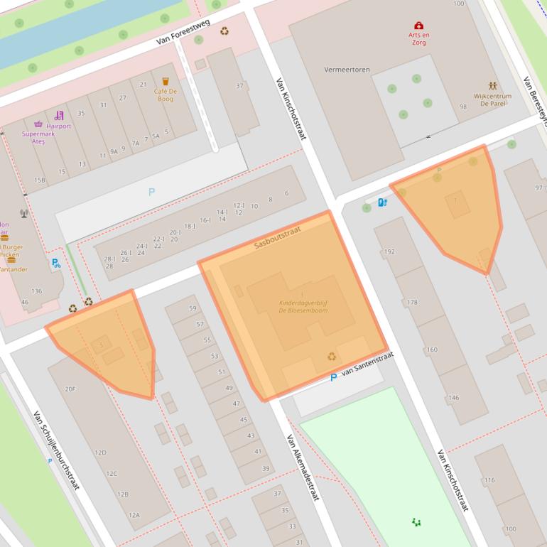 Kaart van postcodegebied 2614CN.