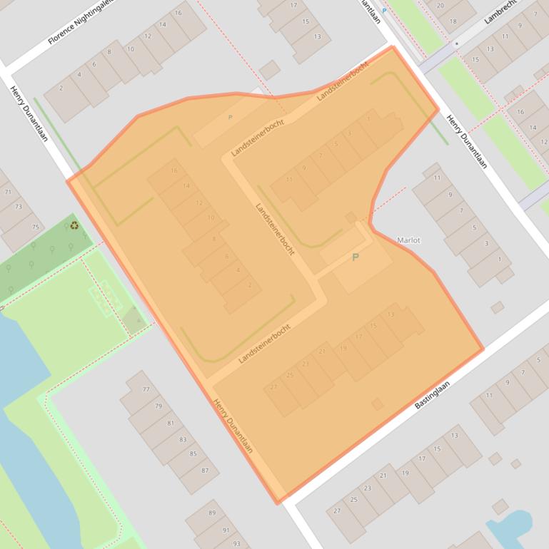 Kaart van postcodegebied 2614GN.