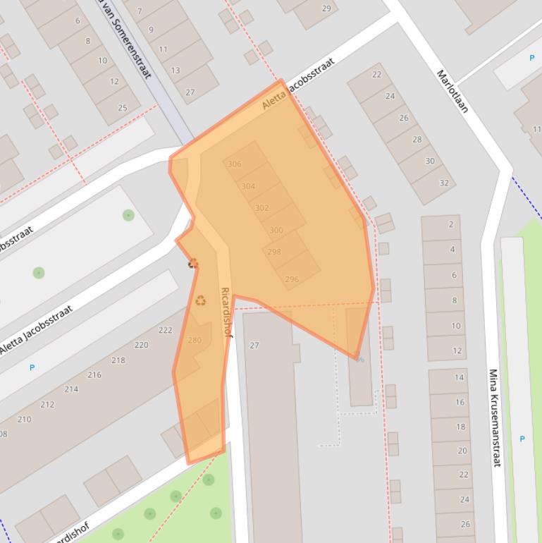 Kaart van postcodegebied 2614JD.