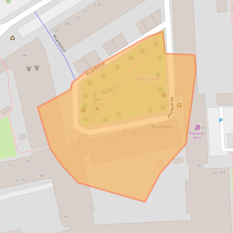 Kaart van postcodegebied 2614JG.