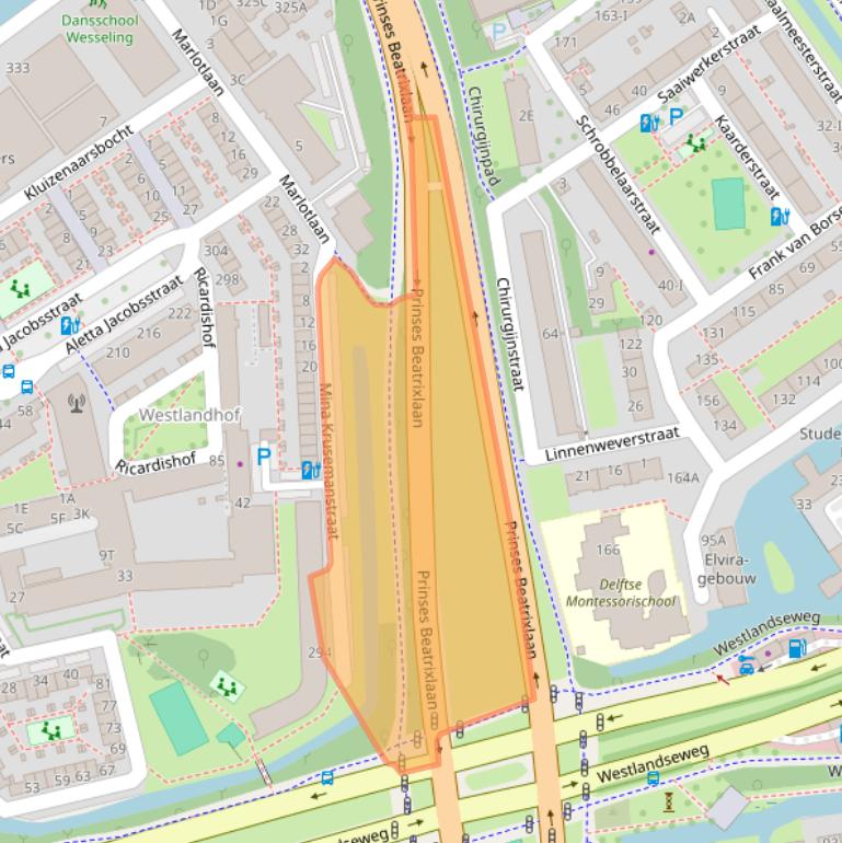 Kaart van postcodegebied 2614JK.