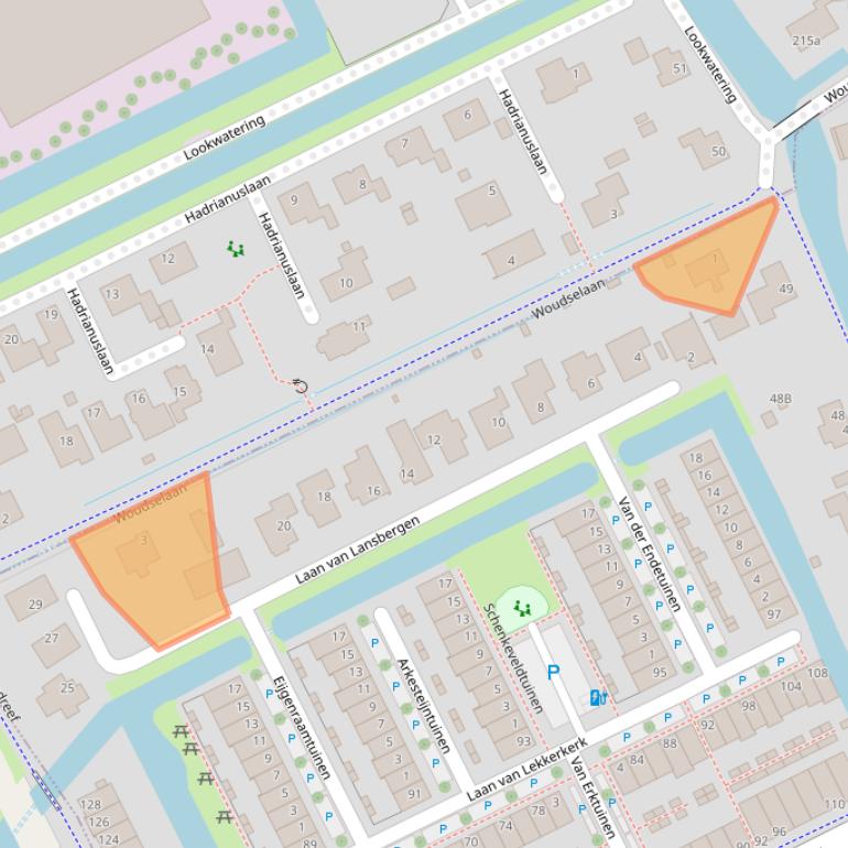 Kaart van postcodegebied 2614KB.