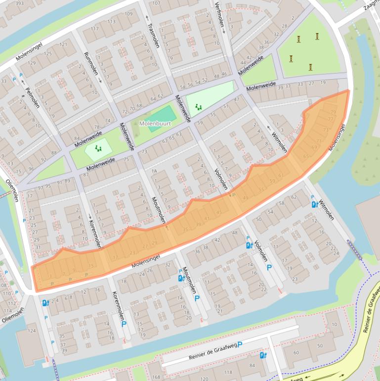 Kaart van postcodegebied 2614LA.