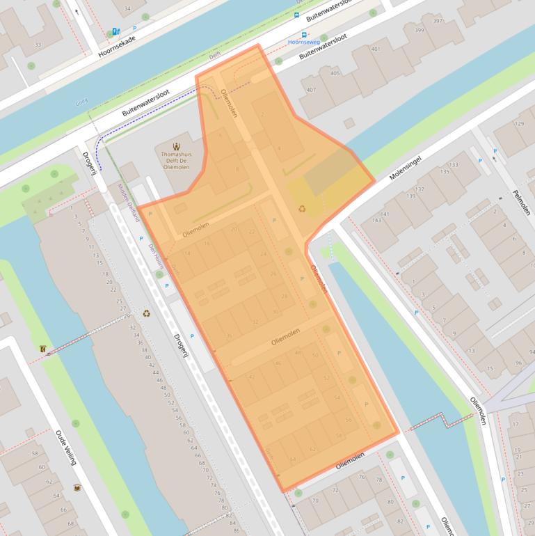 Kaart van postcodegebied 2614LE.