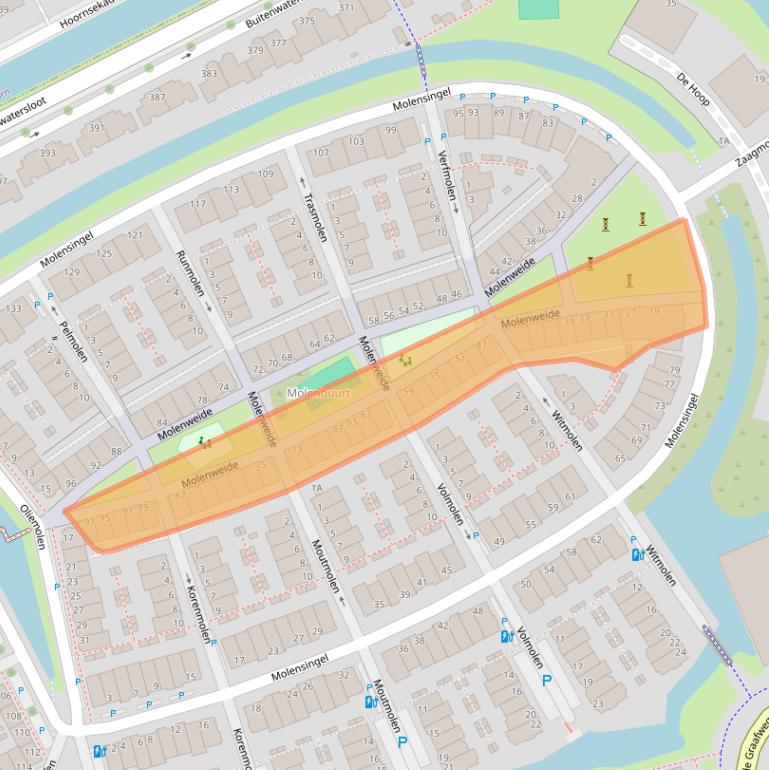 Kaart van postcodegebied 2614LJ.