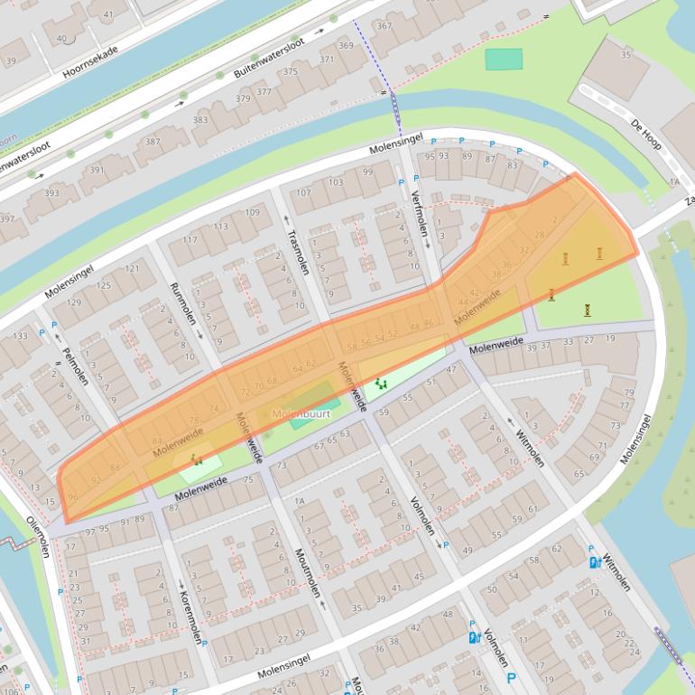 Kaart van postcodegebied 2614LK.