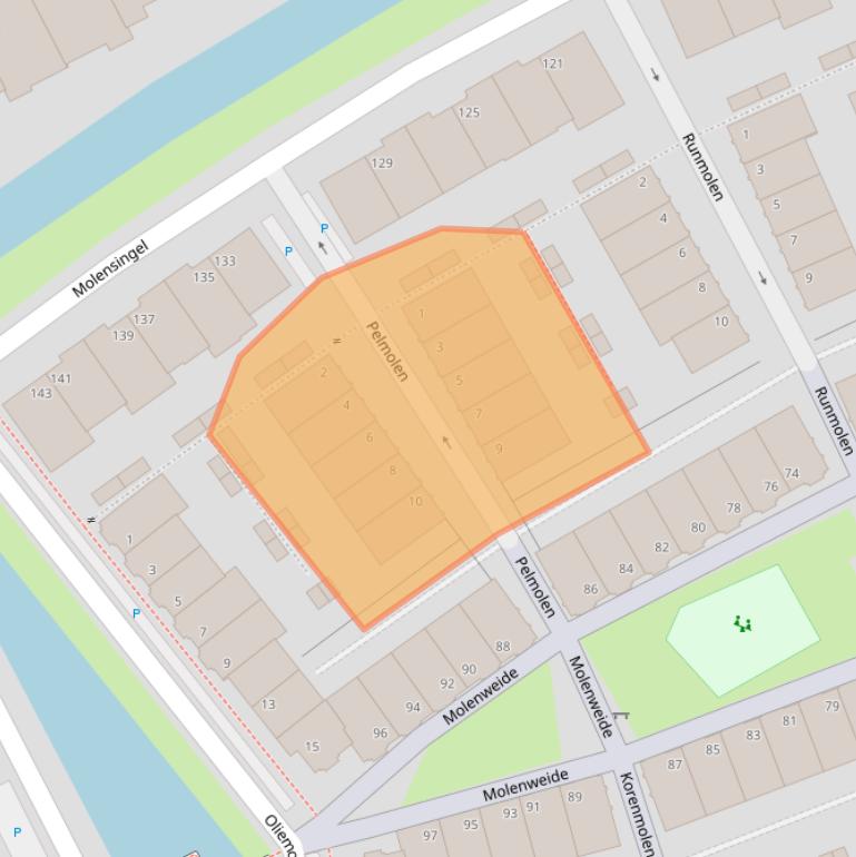 Kaart van postcodegebied 2614LL.