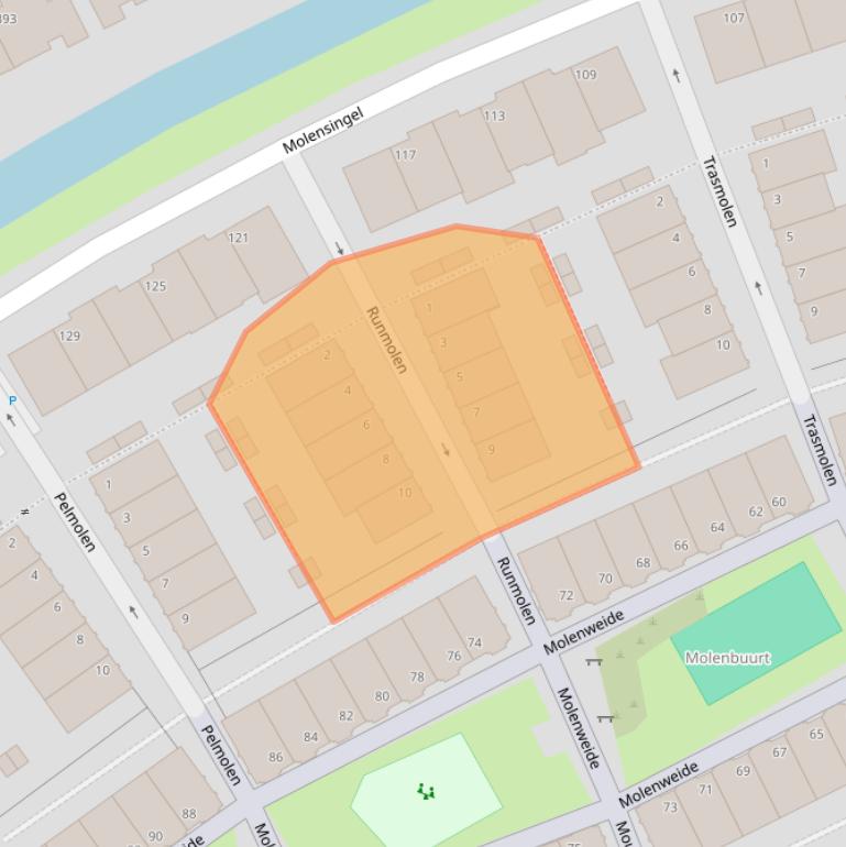 Kaart van postcodegebied 2614LM.