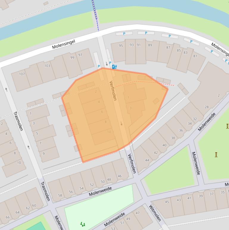 Kaart van postcodegebied 2614LP.