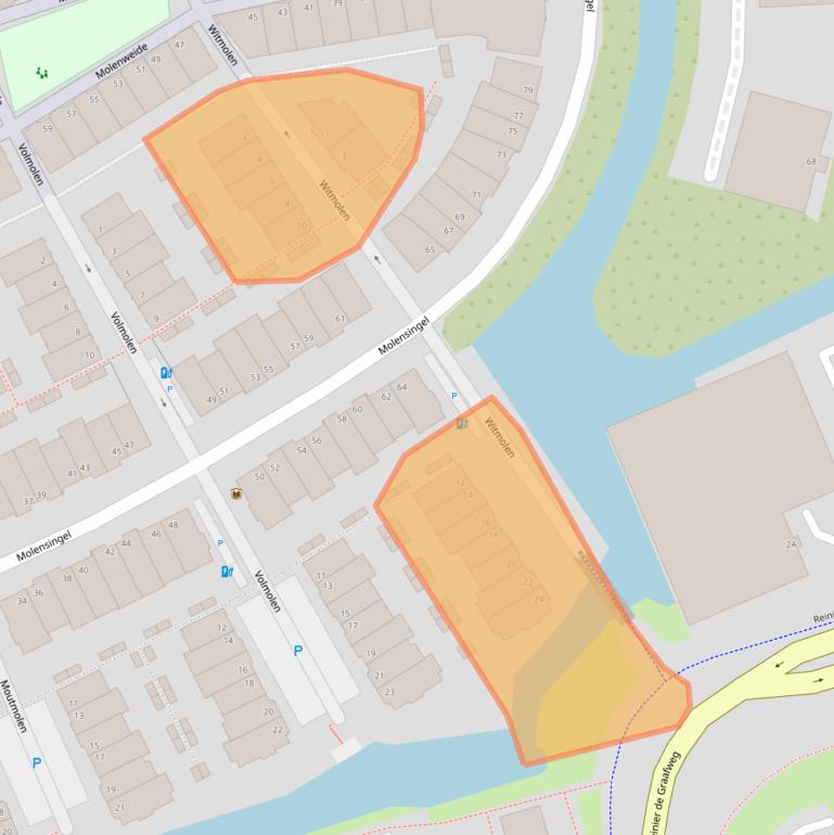 Kaart van postcodegebied 2614LR.