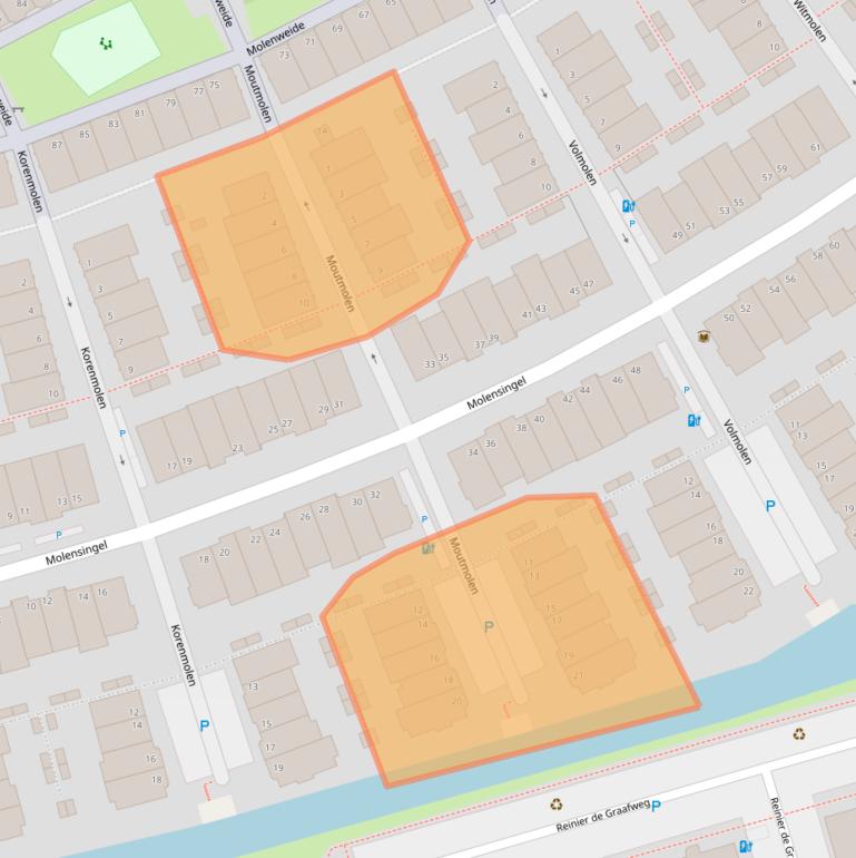 Kaart van postcodegebied 2614LT.