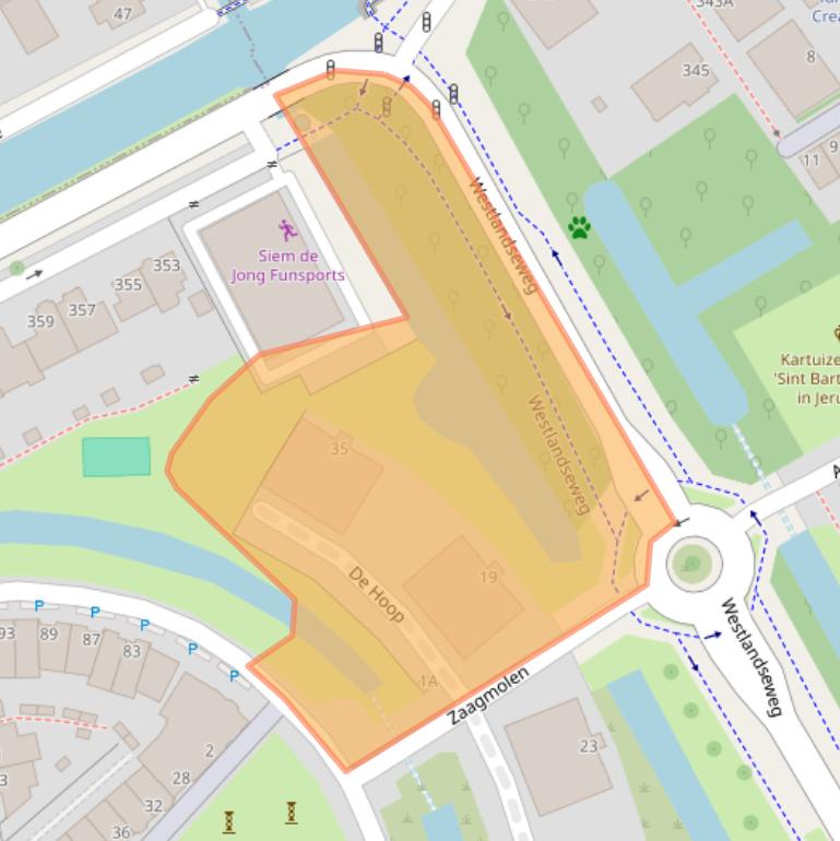 Kaart van postcodegebied 2614LW.