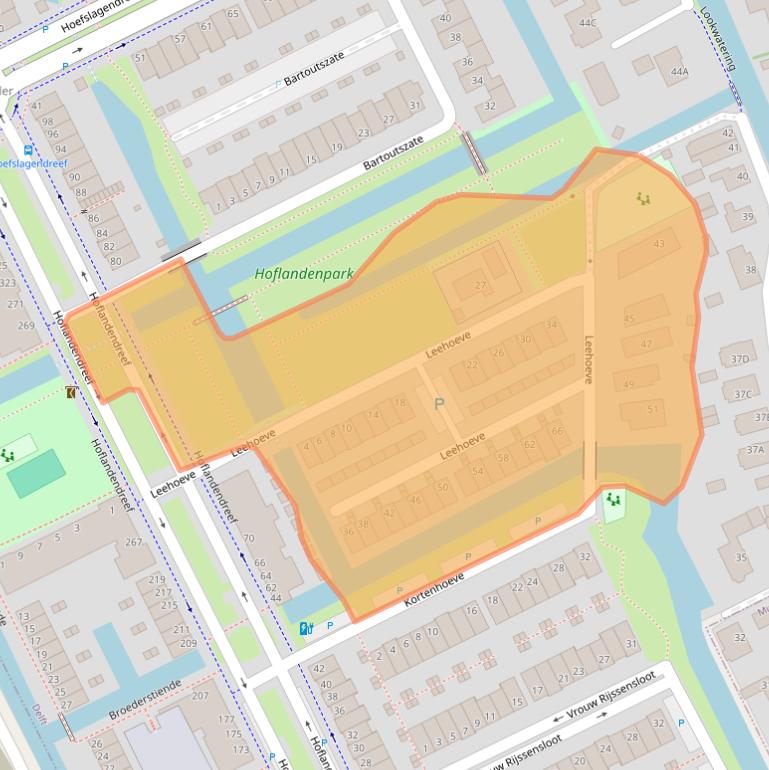 Kaart van postcodegebied 2614MH.