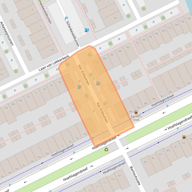 Kaart van postcodegebied 2614MP.