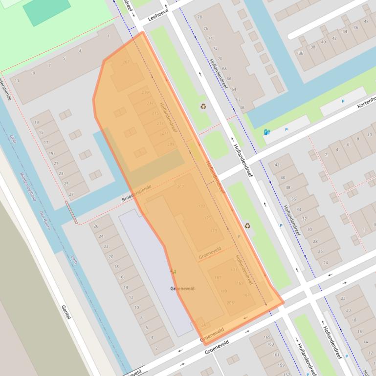 Kaart van postcodegebied 2614MS.