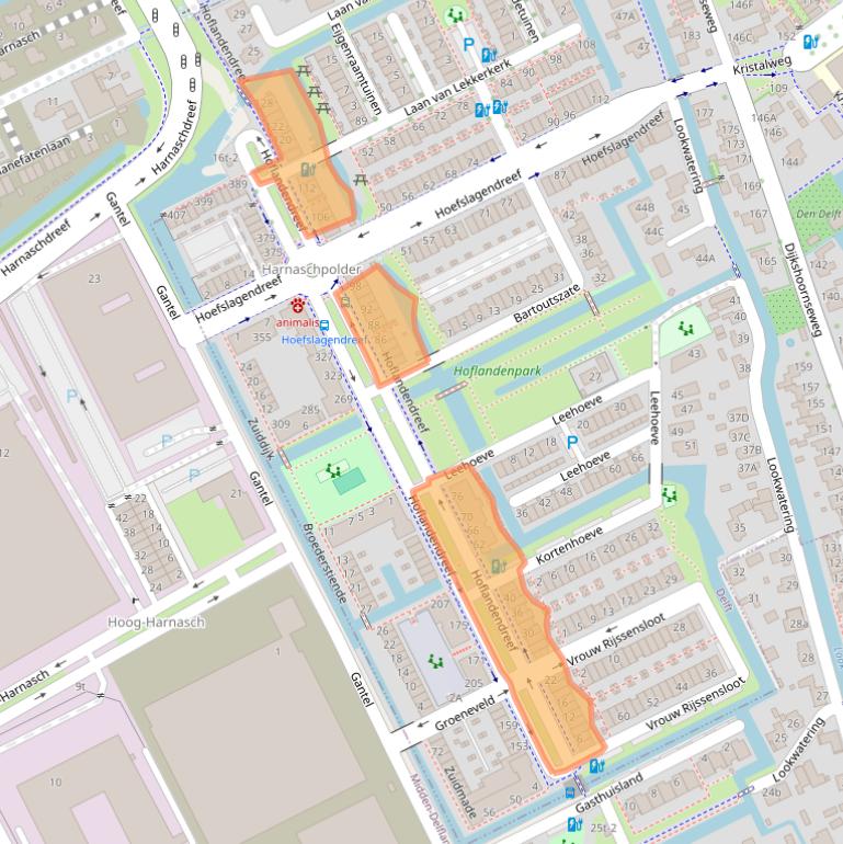 Kaart van postcodegebied 2614MV.