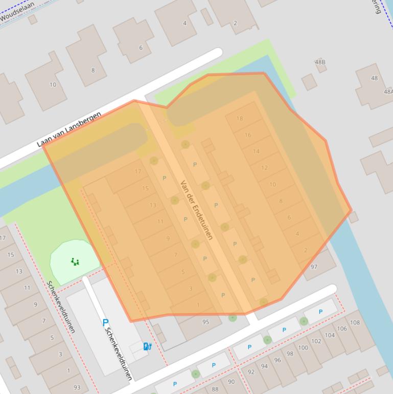 Kaart van postcodegebied 2614MW.