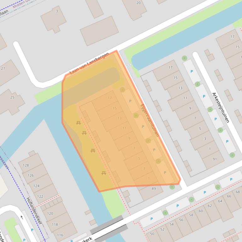 Kaart van postcodegebied 2614MX.