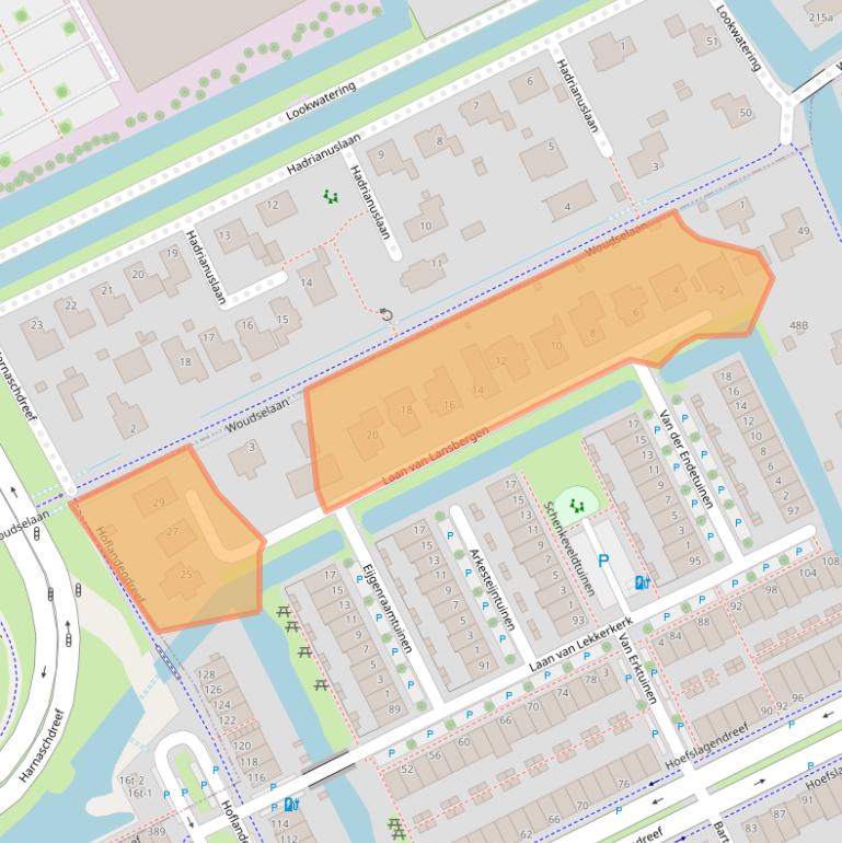 Kaart van postcodegebied 2614NB.