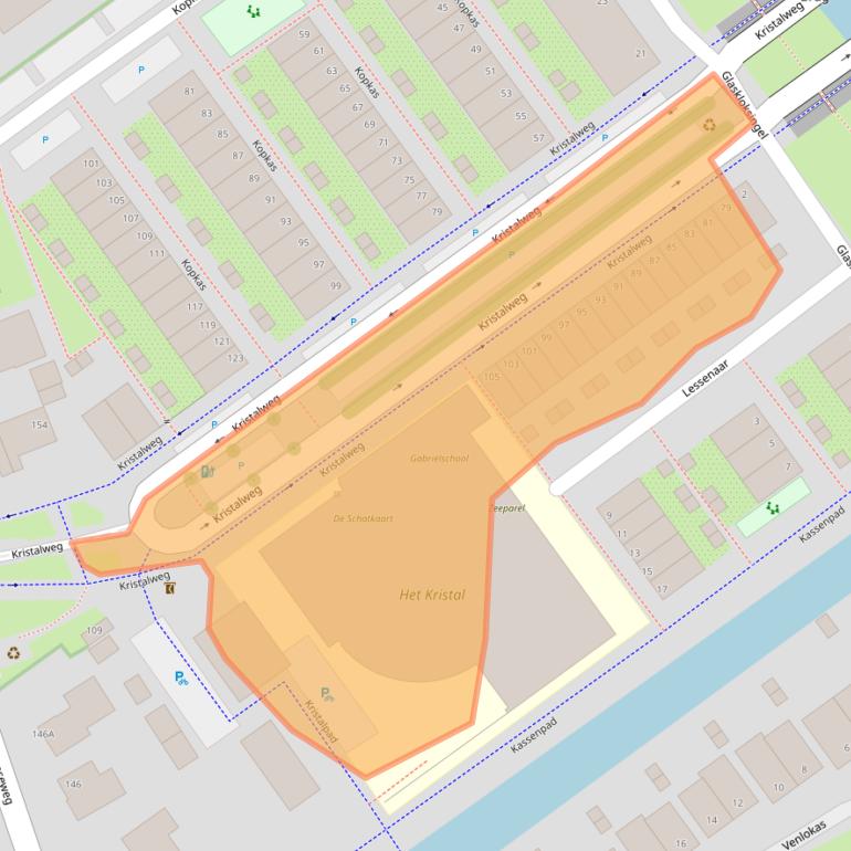 Kaart van postcodegebied 2614SH.