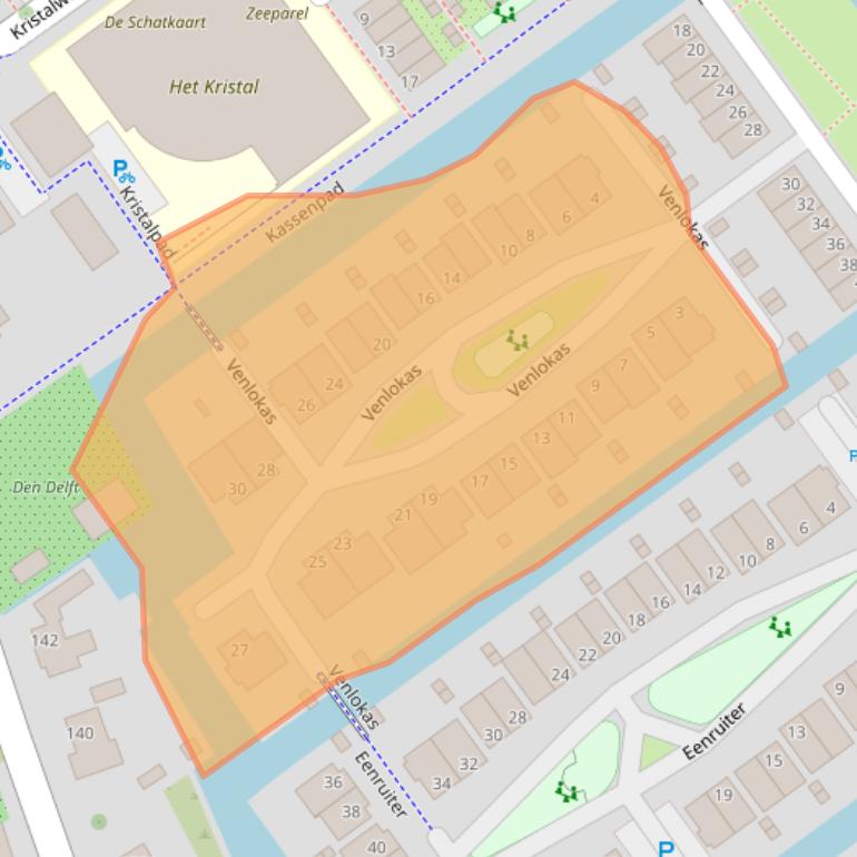 Kaart van postcodegebied 2614SN.