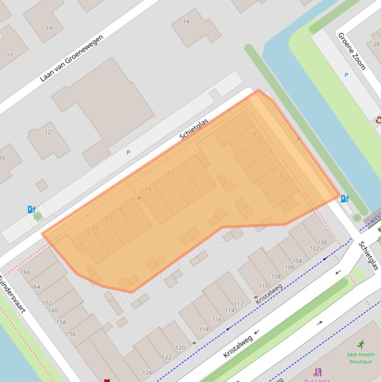 Kaart van postcodegebied 2614SP.