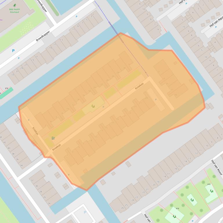 Kaart van postcodegebied 2614SZ.