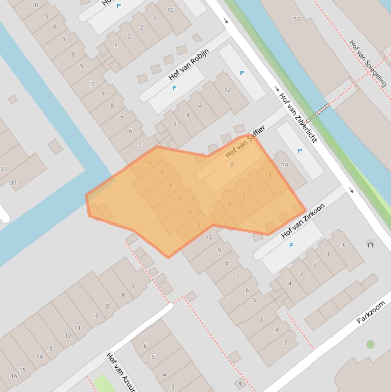 Kaart van postcodegebied 2614TJ.